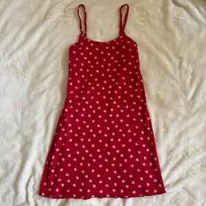 Red Heart Pointelle min Dress